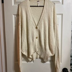 Free People ‘Found My Friend Cardi’ in cream.